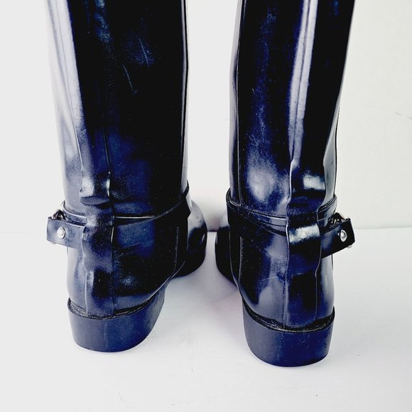 Coach Women's Lori A7735 Rubber Rain Boots Black Size 6B - Picture 7 of 11